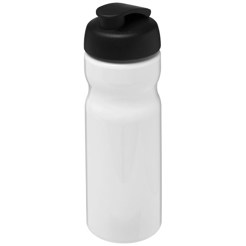 Bouteille personnalisable de sport 650ml H2O Active® Blanc / Noir